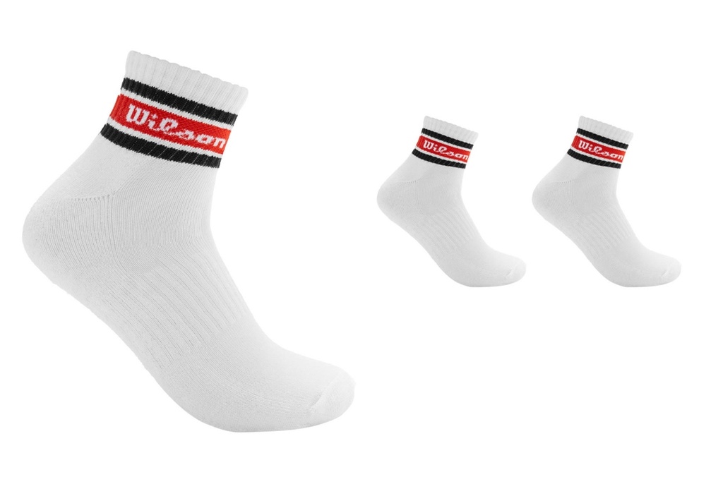 PACK X3 MEDIAS QUARTER HOMBRE WILSON BLANCAS