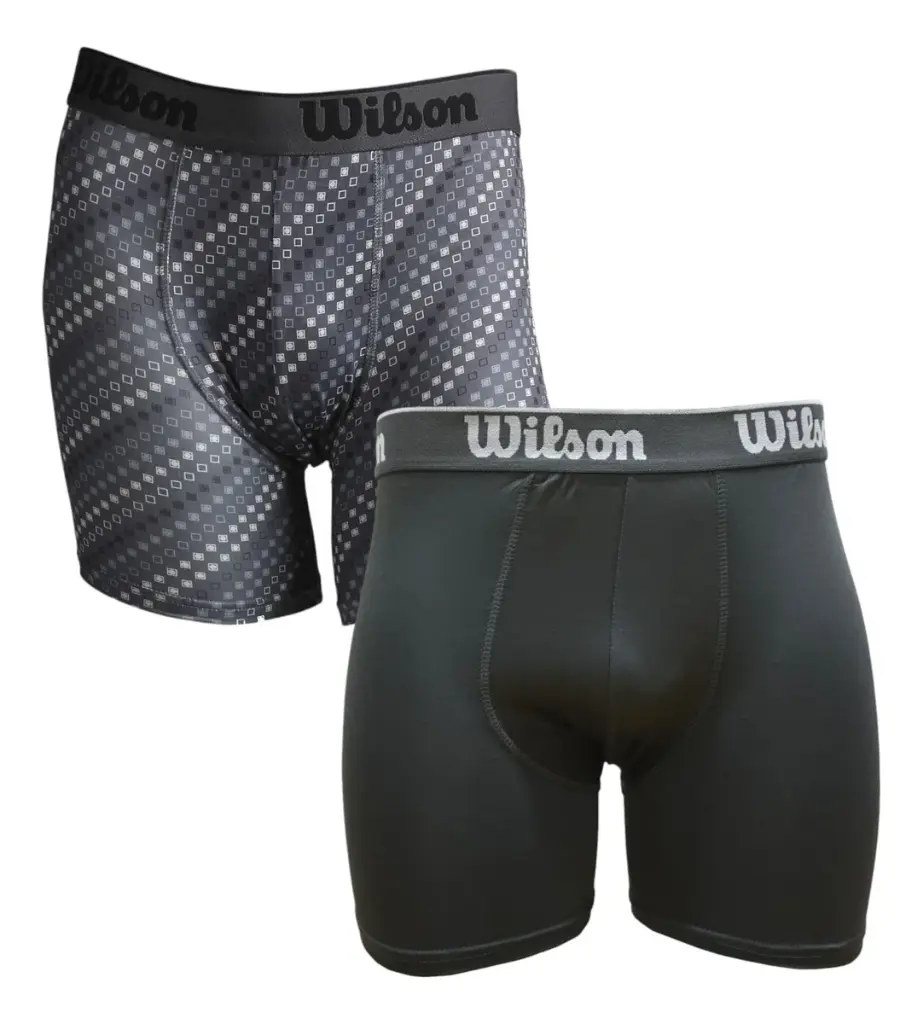 PACK X2 BOXER WILSON MICROFIBRA LISO+ESTAMPADO