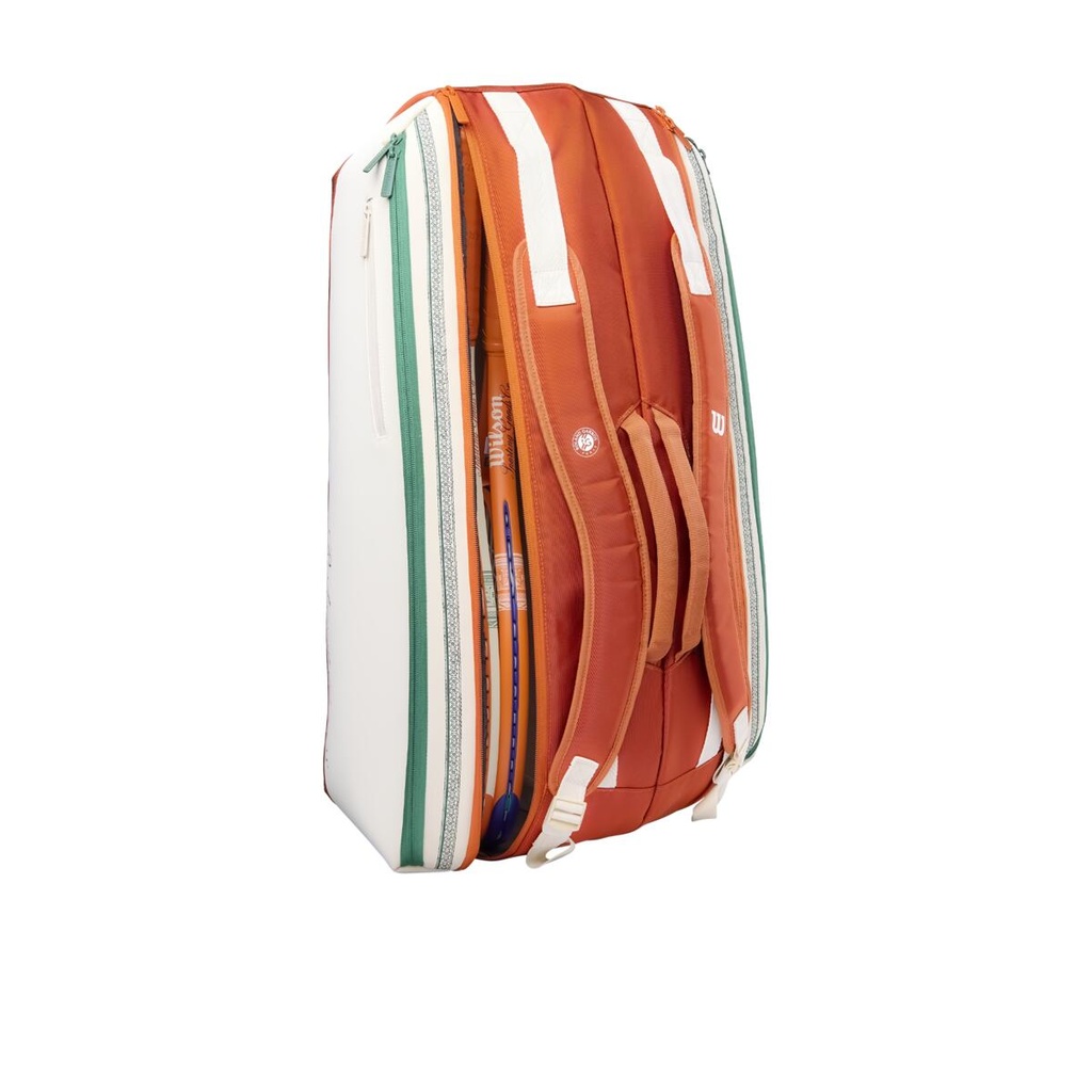 RAQUETERO WILSON ROLAND GARROS CREAM 9PK
