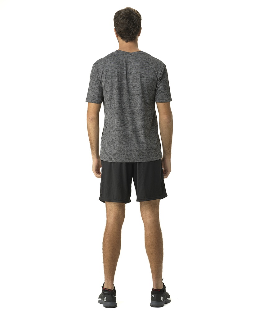 REMERA WILSON HOMBRE ESSENTIAL - NEGRO. 