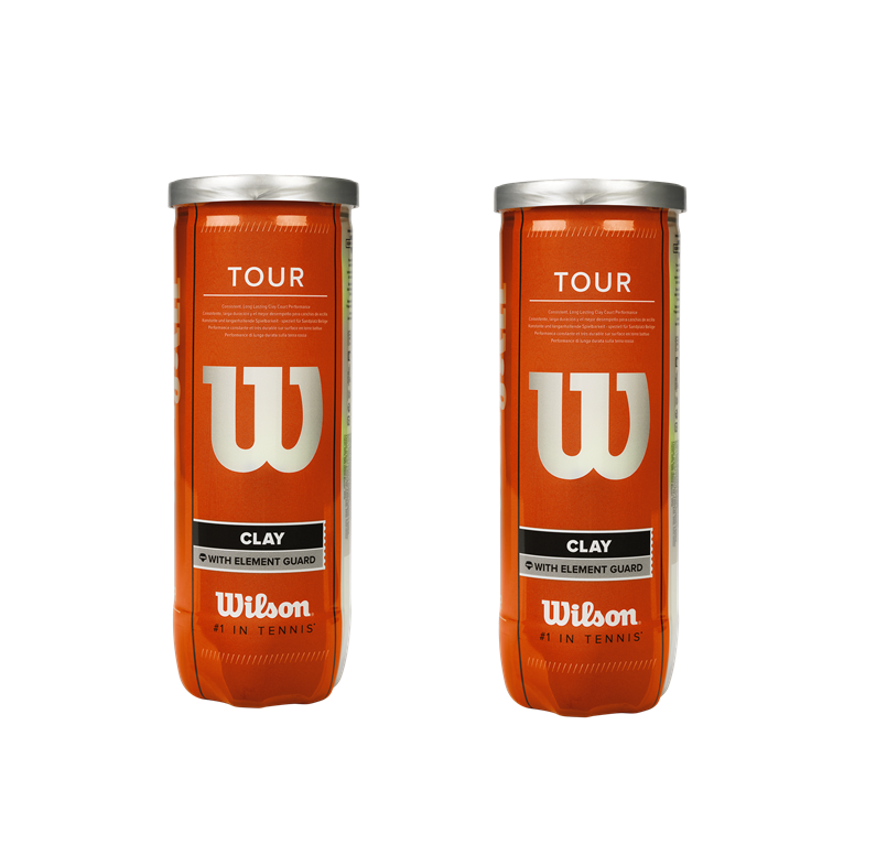 PACK X2 TUBOS DE PELOTAS WILSON TOUR CLAY