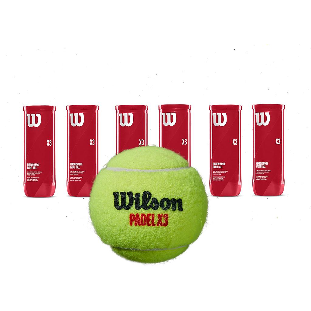 PACK X6 TUBOS WILSON PADEL