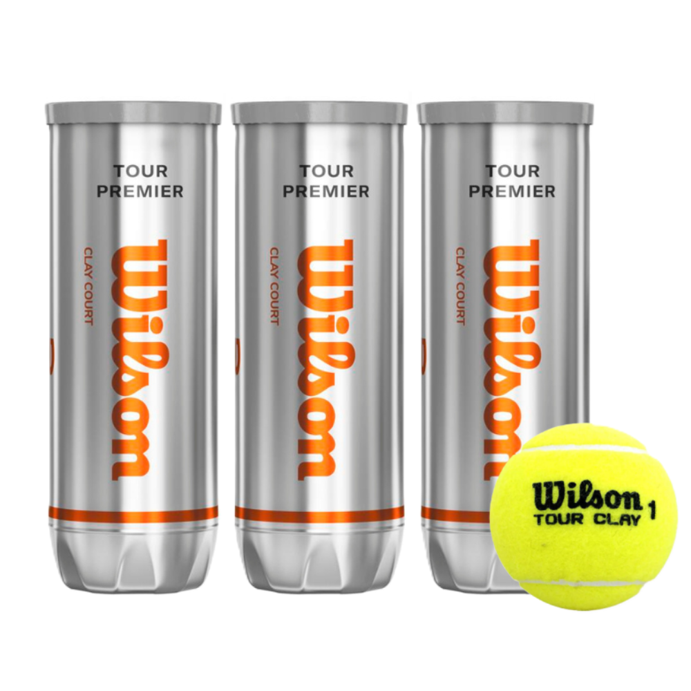 PACK X3 TUBOS WILSON TOUR CLAY
