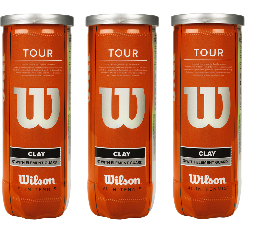 PACK X3 TUBOS WILSON TOUR CLAY