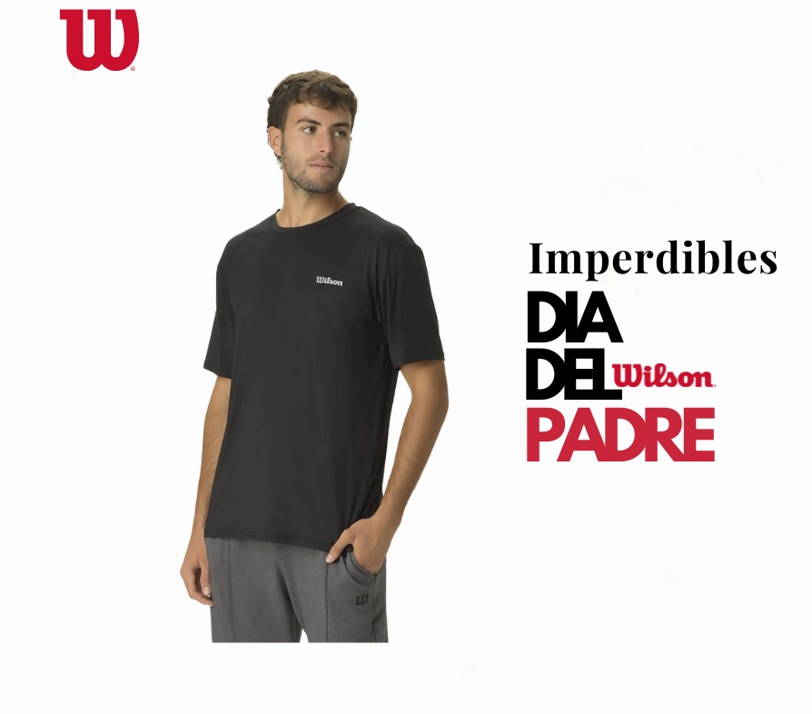 REMERA/CAMISETA ULTRA DRY WILSON HOMBRE - NEGRO.