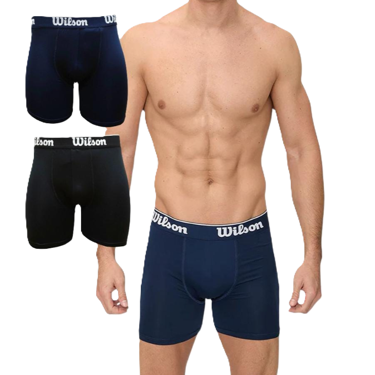 PACK X2 BOXER WILSON MICROFIBRA - AZUL M.+ NEGRO 