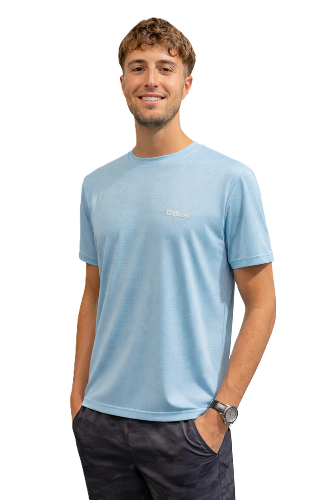 REMERA WILSON HOMBRE PERFORMANCE AIR - CELESTE