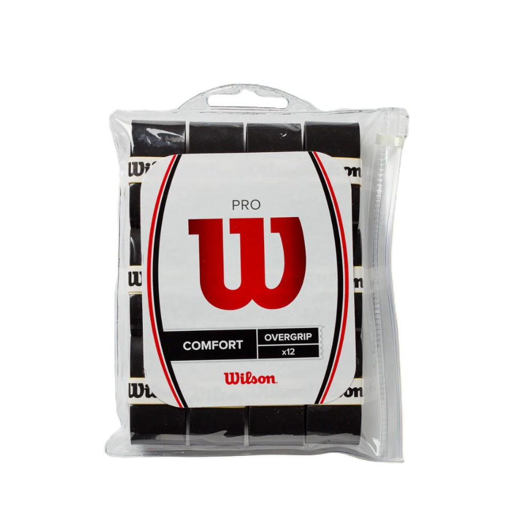 PACK X12 PRO OVERGRIP WILSON - BLACK