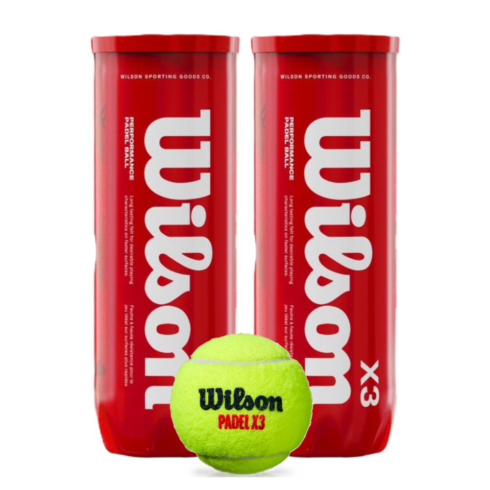 PACK X2 TUBOS WILSON PADEL PERFORMANCE