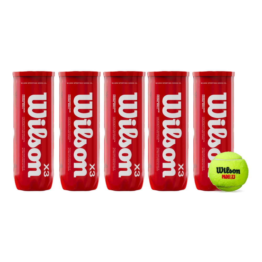 PACK X5 TUBOS WILSON PADEL PERFORMANCE