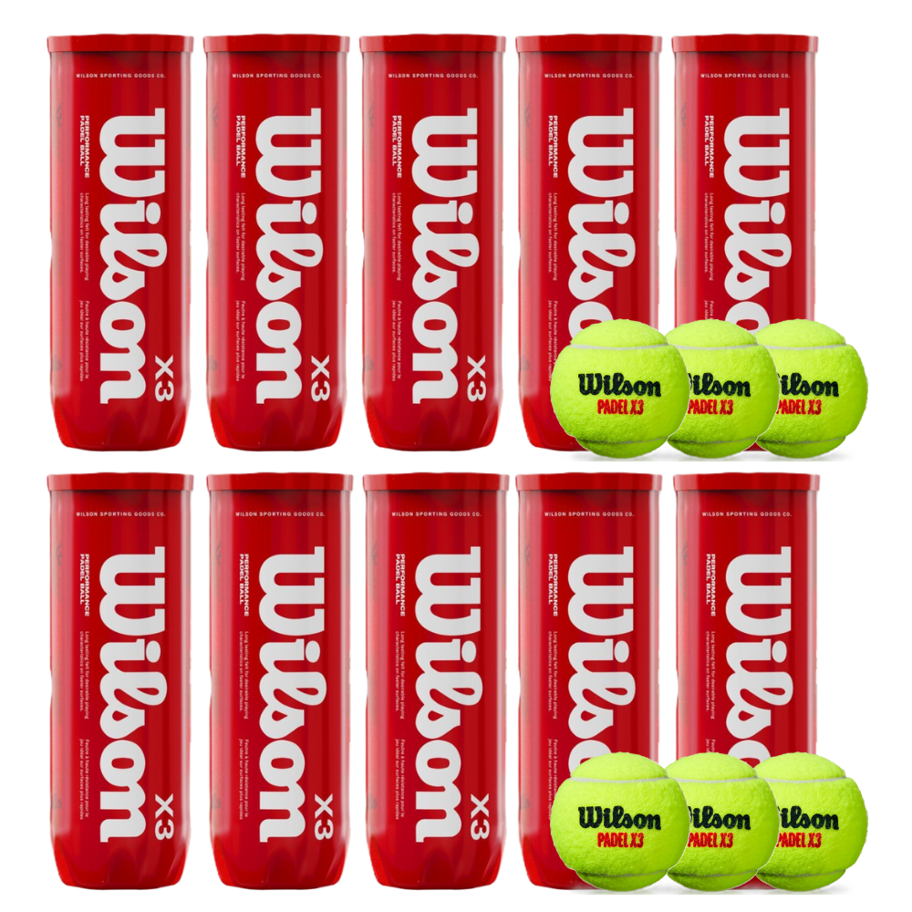 PACK X10 TUBOS WILSON PADEL PERFORMANCE