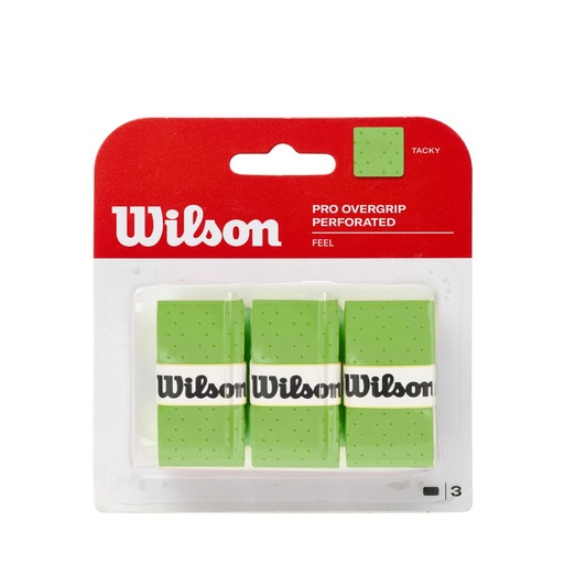 [WRZ4005GR] PACK X3 PRO OVERGRIP PERFORATED WILSON - GREEN
