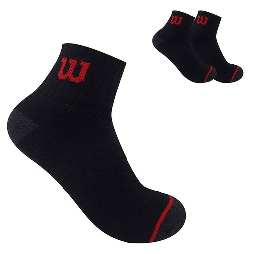 [C0773] PACK X3 PARES DE MEDIAS QUARTER HOMBRE WILSON NEGRAS