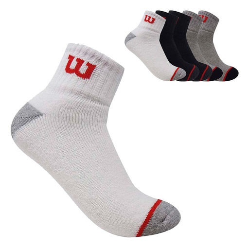 [C0774] PACK X3 PARES DE MEDIAS QUARTER HOMBRE WILSON SURT