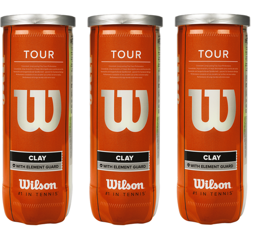 PACK X3 TUBOS WILSON TOUR CLAY