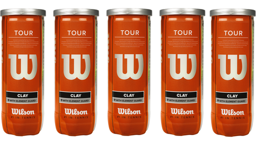 PACK X5 TUBOS WILSON TOUR CLAY
