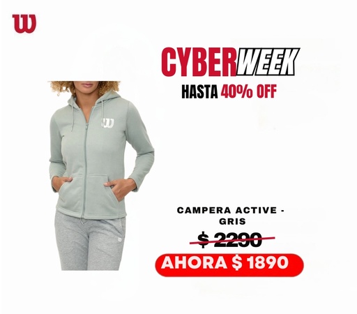 [19293.] CAMPERA WILSON DAMA ACTIVE - GREY 