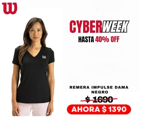 [19364.] REMERA IMPULSE WILSON - NEGRO 