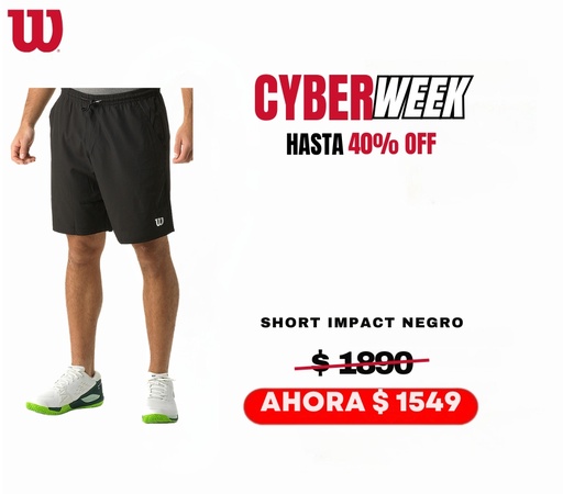 [98242.] SHORT WILSON HOMBRE IMPACT CORE - NEGRO  