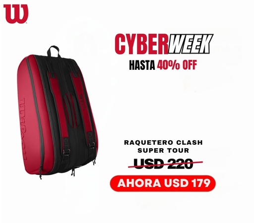 [CLASHX15] RAQUETERO CLASH SUPER TOUR 15 PK 