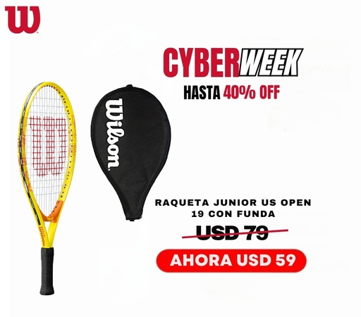 [US19] RAQUETA JUNIOR US OPEN 19 CON FUNDA 