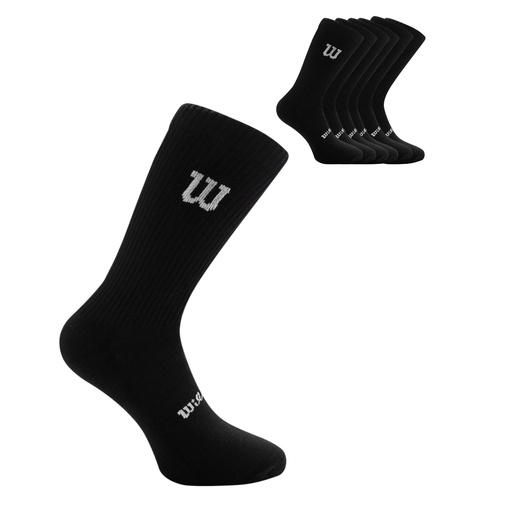 [C0770] PACK X6 PARES MEDIAS LARGAS HOMBRE - NEGRAS