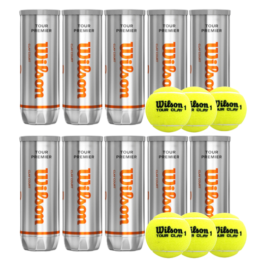 [WRT108900 X10] PACK X10 TUBOS WILSON TOUR CLAY