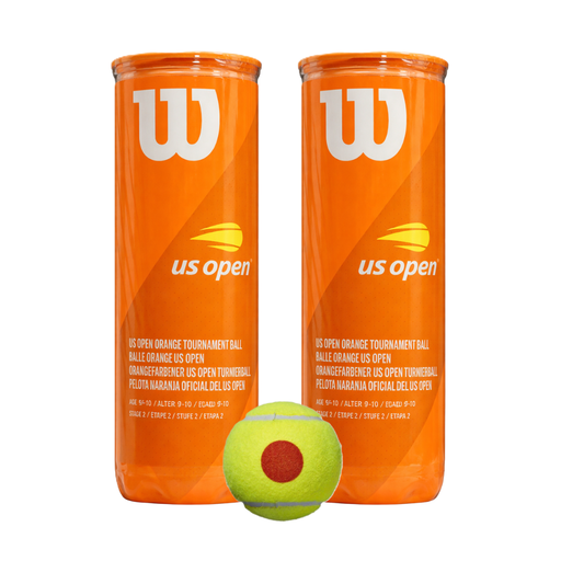 [WRT137700 X2] PACK X2 TUBOS WILSON US OPEN INICIACION PUNTO NARANJA